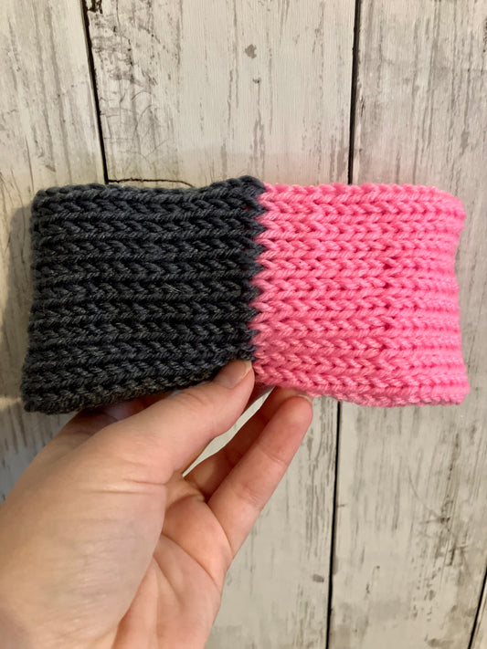 Pink and Grey Headband